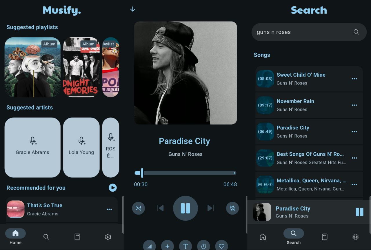Musify приложение для прослушивания песен в приложения