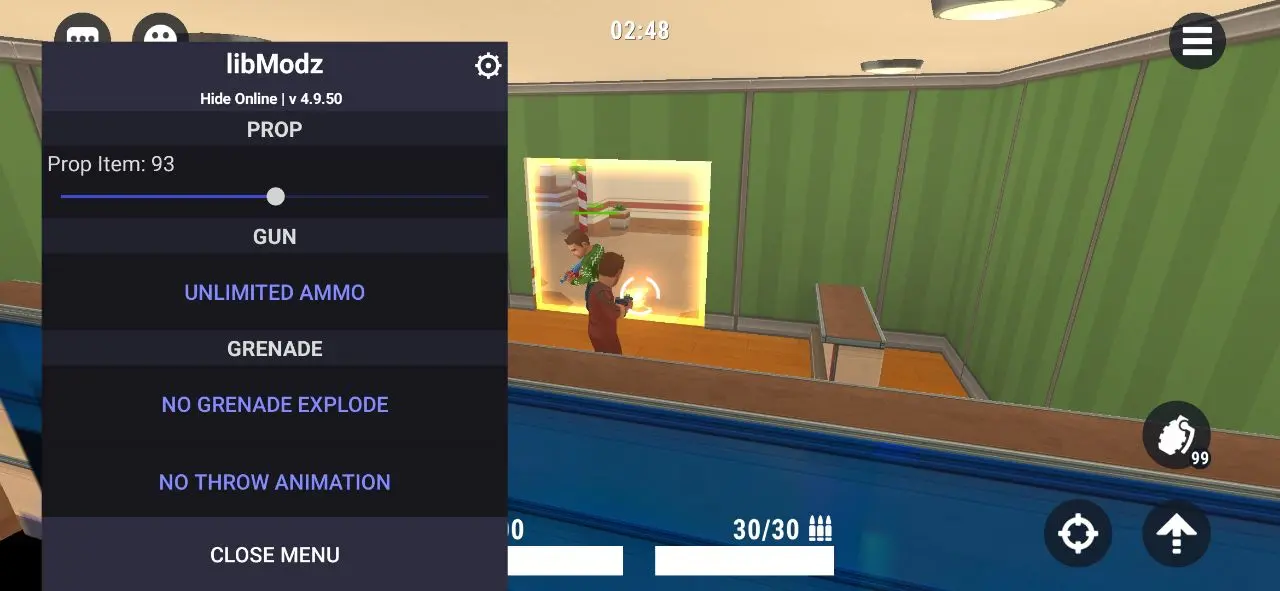 Hide Online геймплей мод-меню на андроид