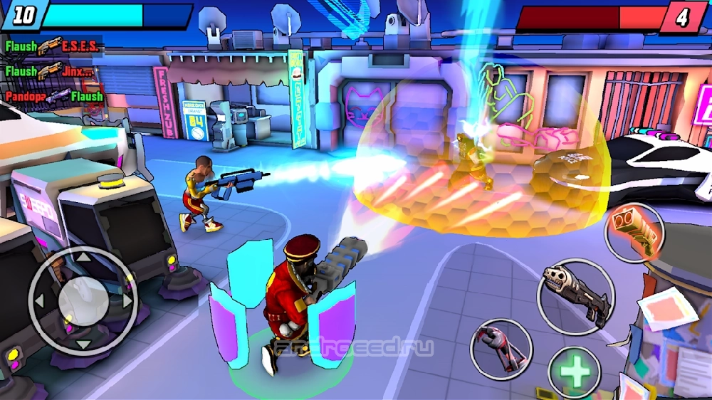 Gridpunk - Battle Arena Мод Меню [Бессмертие, Ваншот, Много денег] - скриншот геймплея 2