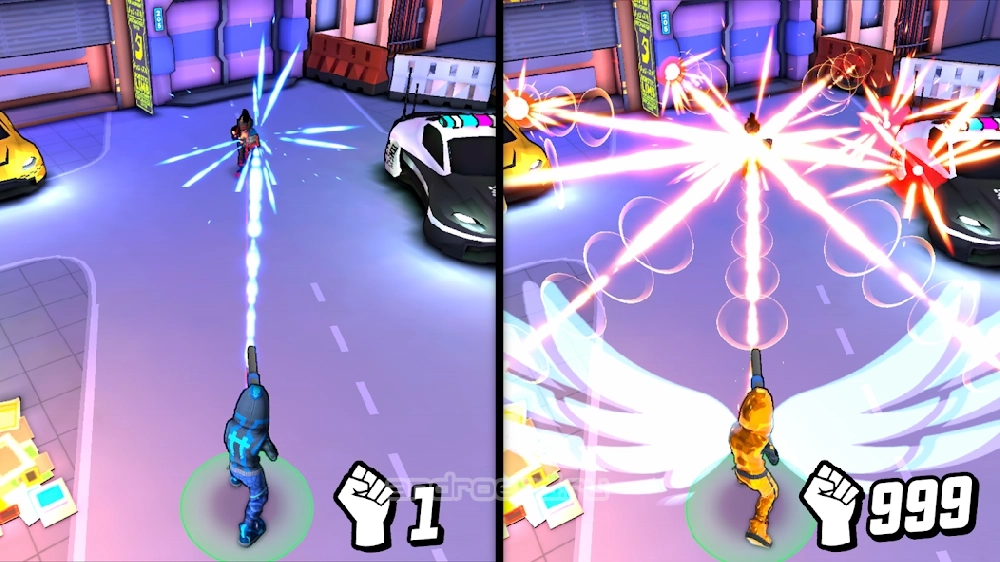 Геймплей Gridpunk - Battle Arena Мод Меню [Бессмертие, Ваншот, Много денег] - скриншот 3